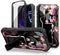 FITO Moto E Phone Case, Dual Layer Shockproof Heavy Duty Case for Moto E 2020 Phone with Screen Protector, Built-in Kickstand (Pink Flowers, Moto ...