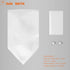 Dan Smith Self Ascot Scarf For Party White Silk Blend Plain Self Ascot Cravat Tie Pocket-Square Cufflinks Set 46" Clip-On Famliy Shirt C.C.AQ.AA.0...