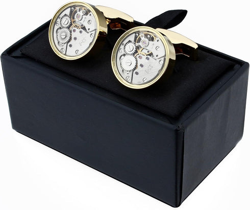 Watch Movement Cufflinks for Men with Gift Box....