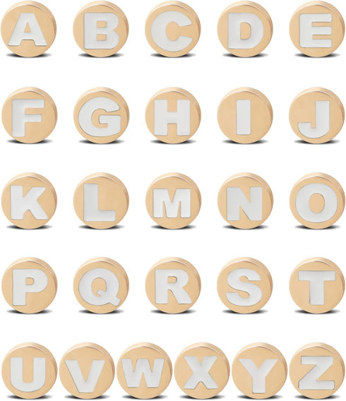 26 Pack Bling Gold Letter Decoration Charms Alphabet ABC-Z Characters, DIY for Boy Girl Teens Men Women and Adults...