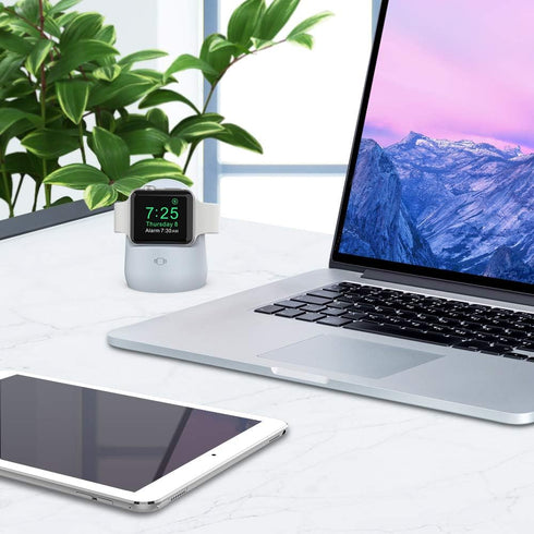 AhaStyle iWatch Stand Silicone Charging Dock Holder Accessories for Apple Watch Series 8/Ultra/SE2/7/6/SE/5/4/3/2/1(49/45/44/42/41/40/38mm), Suppo...