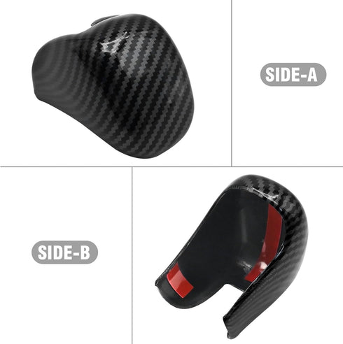 Gear Shift Knob Cover Replacement for Honda Civic 10th Gen 2016-2021 ABS Black Carbon Fiber Pattern Automatic Transmission Lever Trim...