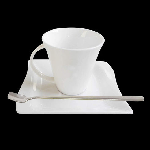 Long Handle Iced Teaspoon 8-Piece, Comicfs 7-Inch Stainless Steel Mixing Stirring Square Spoons for Cocktail Ice Cream Milkshake Cold Drink Ice Co...