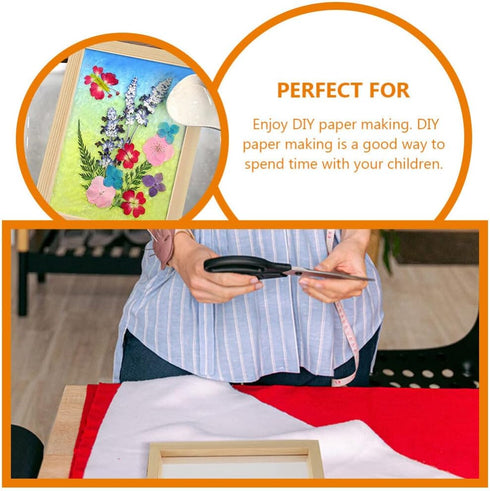 TOYANDONA 4Pcs Wooden Paper Making Screen, Paper Making Mould and Deckle Wooden Paper Making Frame for DIY Paper Crafts (5 x 7)...