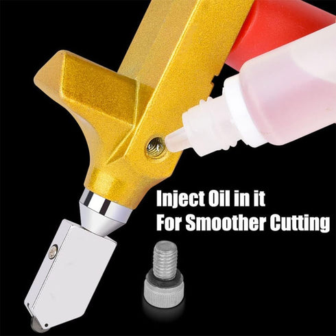 2 in 1 Glass Tile Cutter Breaker with Oiling Hole, Manual Hand Tool for Home DIY Cutting Breaking Glass, Mirror, Ceramic Tile, Glazed Tile (Type A...