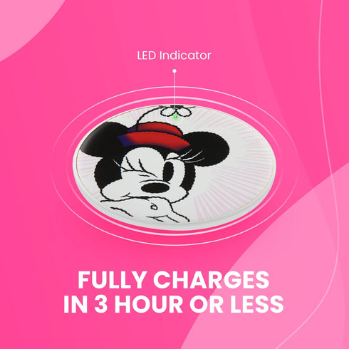 Disney Minnie Mouse Wireless Charging Pad- Wireless Charging Station Universally Compatible with All Qi Enabled Devices- Mickey Mouse Gifts for Ad...