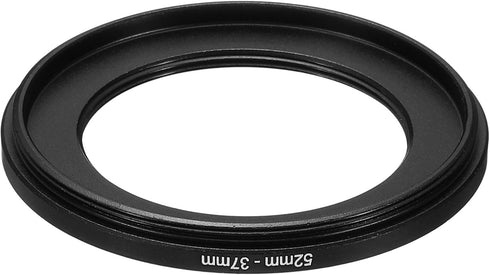 PATIKIL 52mm-37mm Metal Step Down Ring, Camera Lens Filter Adapter Ring Aluminum Filter Adapter Ring for Camera Lenses Hood, Black...