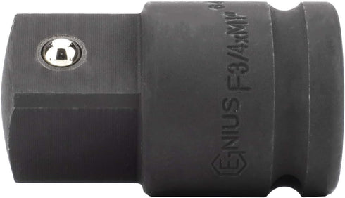 Genius Tools 3/4" Drive Impact Adapter with Steel Ball, 3/4"F × 1"M, Cr-Mo Steel - 640608B...