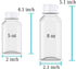 Axe Sickle 5 Pcs 8 Ounce Juice Bottles Plastic Milk Bottles Bulk Beverage Containers with Tamper Evident Caps Lids White for Milk, Juice, Drinks a...
