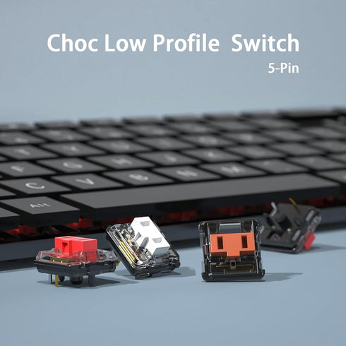 Kailh Choc Low Profile Brown Mechanical Keyboard Switches,Tactile 1350 Chocolate 5-Pin 50gf RGB/SMD Gaming Switch (Brown 20Pcs)...
