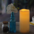 Outdoor Waterproof Candles Battery Operated 3'' x 7'' Flameless Pillar Candle with Timer Flickering Plastic Electric LED Lights for Wedding Party ...