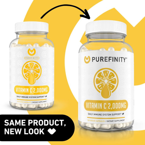 Vitamin C 2000mg Capsules – Double Strength Vitamin C Capsules Supplement with High Absorption and Powerful Antioxidant Properties – 120 Capsules ...