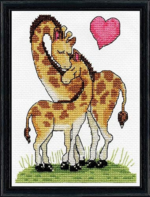 Design Works Crafts Counted Cross Stitch Kit, Giraffe Love, by The Yard...