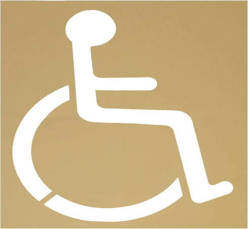 Hy-Ko Products PLS-10 Handicap Parking Lot Stencil 32.5" x 25" White...