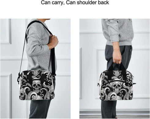 Insulated Lunch Bag Reusable Cooler - Skull Octopus Lunch Box Adjustable Shoulder Strap for School Office Picnic Adults Men Women...