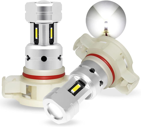 PHINLION 3800 Lumens 5201 5202 LED Fog Light Bulb Super Bright CSP PS19W PS24W 12085 12086 Car Truck Fog Bulbs DRL Daytime Running Lights Lamps, 6...