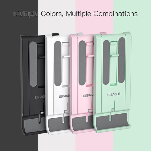 ESSAGER 2 Pack Cell Phone Stand, Adjustable Foldable Mini Mobile Phone Holder for Desk Compatible with iPhone/Kindles/Smartphones (White)...