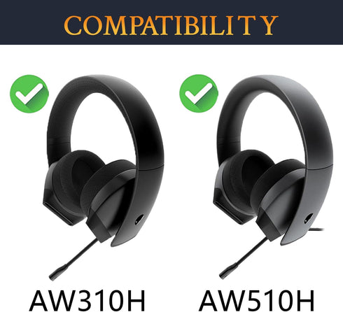 SOULWIT Cooling Gel Earpads Replacement for Alienware AW310H (AW 310H)/AW510H (AW 510H) 7.1 PC Gaming Headset, Ear Pads Cushions with Noise Isolat...