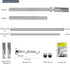 Adjustable Double Curtain Rod, 44-82 Inch, 3/4 Inch Diameter, Brushed Nickel Finish, Wall Mount, Shooting Star Finials...