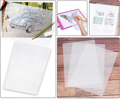 100 Sheets Tracing Paper,Carbon Graphite Transfer Paper with 5 Pieces Embossing Styluses Stylus Dotting Tools for Wood,Paper,Canvas and Other Art ...