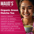 Maud's Organic Matcha Green Tea Pods, 24 ct, Recyclable Single Serve Tea Pods – 100% Gourmet Blended Tea Leaves, Compatible with Keurig K Cups Mak...