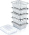 Spare Essentials 1 Lb Aluminum Pans with Lids (55 Pack) Disposable Baking Foil Containers, Takeout Food Storage, Freezer - Mini Foil Pans with Cle...