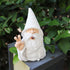 Garden Gnome, Wizard Gnome 3D Dwarves, Polyresin Outdoor Sculpture Victory Gesture Gnome Statue Garden Figurine Art Garden Decoration for Lawn Yar...