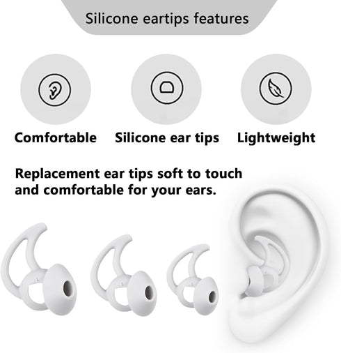 Earbud Replacement Tips Silicone Earbud Tips Earbud Caps Compatible with Bose Quietcomfort and Sport Headphone Earbud Rubber Tips Ear Tips 3 Pairs...