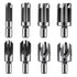 8 PCS Wood Plug Cutter, Wood Cutting Tool Straight and Tapered Plug Cutter Set Wood Plug Cutters for Woodworking Tenon Cutter Four Sizes Plug Cutt...