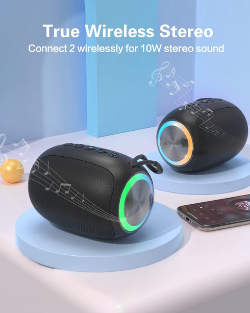 Bluetooth Speakers, A66 Wireless Speakers,5W Portable Wireless Speakers with Clear Sound,Multi Playing Modes, Compatible with Cellphone, PC for Ho...