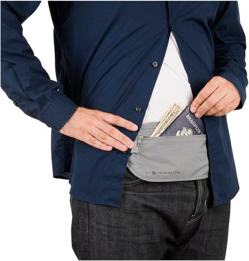 Travelon Rfid Blocking Undergarment Waist Pouch Travel Wallet...
