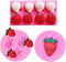 3Pcs/Set Strawberry Fondant Gumpaste Mold Silicone Chocolate Candy Mold for Cupcake Cake Decoration Handmade Soap Embeds Polymer Clay Resin Mold...