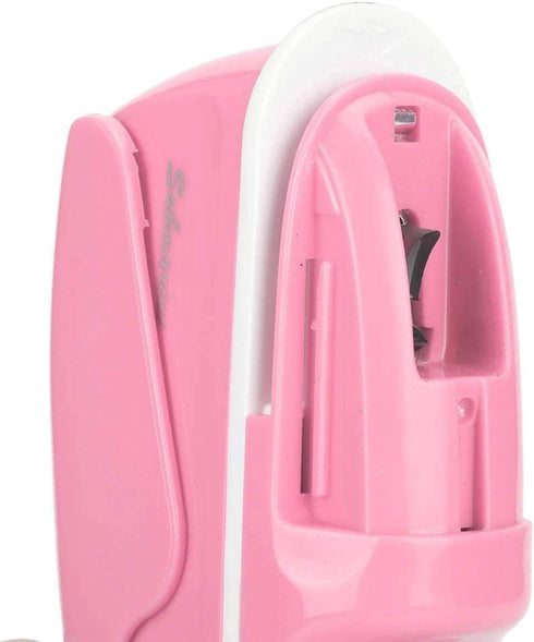 Stapleless Stapler, Pink Staple Free Stapler No Staple Stapling Machine Paper Binding Hand Tool for Office School, Comfortable Handle...