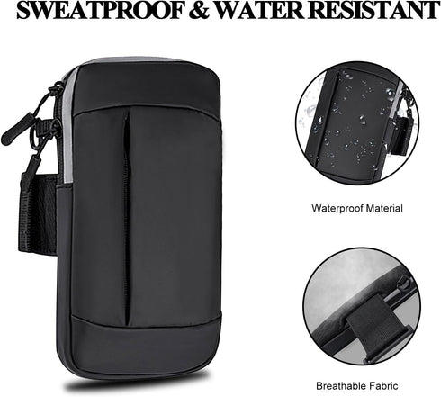 Phone Holder for Running Armband Cell Phone Holder iPhone 15 14 13 12 11 Pro Max Xs Xr X 8 7 Plus SE Mini Galaxy Ultra S24 Note Carrier Pouch, Exe...