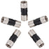 5 Pack RG6 Compression Connectors, 75 Ohm F Connector Inside Conductive washer Design Weatherproof Coax Connector, Compatible for RG6 Dual, Tri Qu...