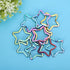 Pentacle Shaped Key Rings, Flat Metal Chain Rings Construction Long Lasting Lightweight Portable Colorful for Fashionable Home Car Office DIY Jewe...