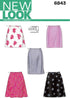 New Look Sewing Pattern 6843 Misses Skirts, Size A (8-10-12-14-16-18)...