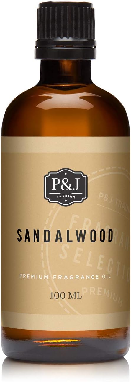 P&J Fragrance Oil - Sandalwood 100ml - Candle Scents, Soap Making, Diffuser Oil, Body Care...