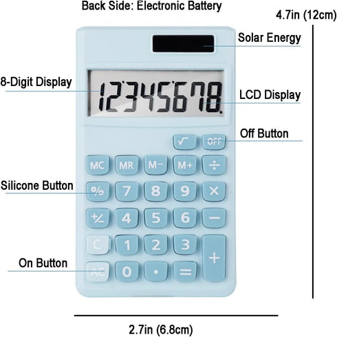 Cute Desk Calculator Cartoon Office Calculator Beauty Rhinestone Calculators Large Display Best Accounting Calculators, Battery Solar Calculator D...