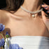 Jeairts Pearl Choker Necklace Silver Crystal Short Necklaces Row Pearl Pendant Necklace Jewelry for Women and Girls...