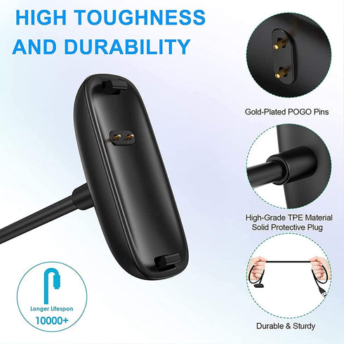 Charger for Inspire 3 Charger Cable Replacement USB Charging Cord Compatible for Fitbit Inspire 3 Fitness Tracker Accessories...
