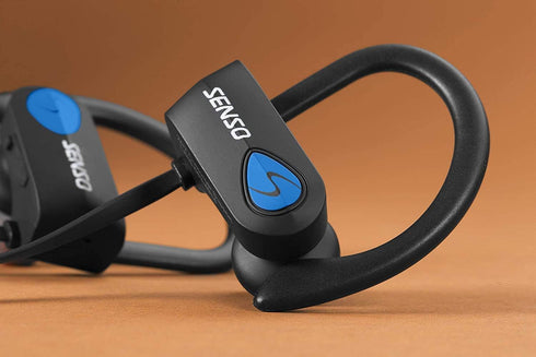 Senso Bluetooth Headphones, Best Wireless Sports Earphones w/Mic IPX7 Waterproof HD Stereo Sweatproof Earbuds for Gym Running Workout 8 Hour Batte...