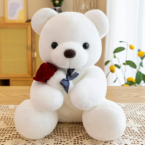 Teddy Bear Plush Stuffed Animal Valentines Day Teddy Bear with Rose,Sweet Bear Great Gift for Your Loved One,Girlfriend Kids Birthday, Valentine, ...