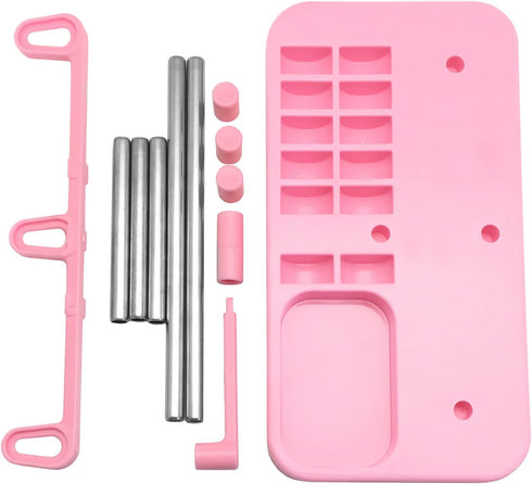 YEQIN Thread Spool Holder Stand- 3 Spools Holder for Domestic (Home-Base) Embroidery and Sewing Machines - Four Colors for Choices (Pink)...