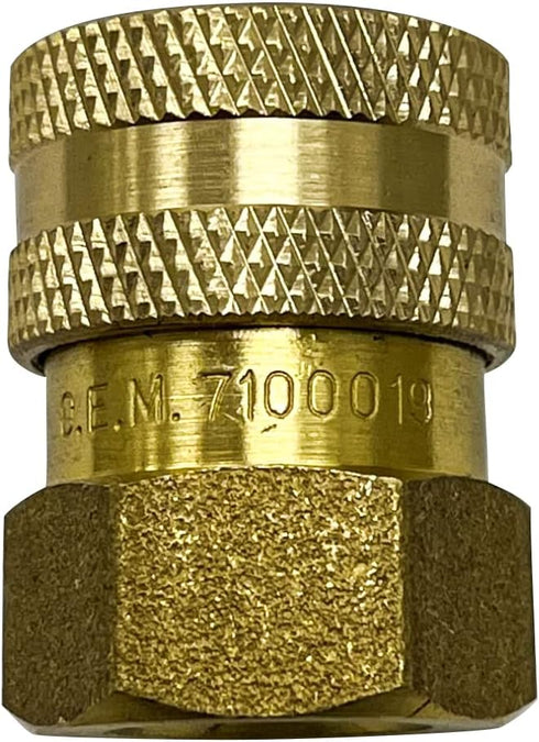 Simpson Cleaning 7100019 Replacement QC Socket for Pressure Washer Hoses Up to 4500 PSI, Brass, 3/8-Inch FNPT, Gold...