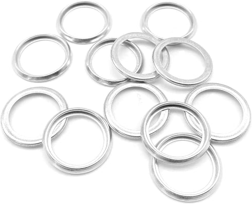 12 PCS Transmission Fluid Gasket Seal Steel Rings, 16mm Oil Drain Plug Gaskets Crush Washers The Part #11126AA000, for Subaru Baja Forester Imprez...