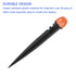 5 Pack Drip Emitters - Garden Lawn 360 Degree 8 Holes Irrigation Dripper Sprinklers with Stakes Apply to Watering System (170mm Orange, Black)...