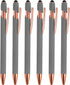 PATIKIL Ballpoint Pen with Stylus Tip, 6 Pack 2 in 1 Metal Pen Black Ink 1.0mm Medium Point Stylus Pen for Touch Screens Style 2, Gray......