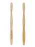 Brush with Bamboo Toothbrush with Plant-Based Bristles - 4 Pack...