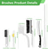 8Pcs Cleaning Brushes, Hard Bristle Crevice Gap Cleaning Brush,Multi-Function Rotating Crevice Cleaning Brush,Smart Toilet Brush, Sink Drain Clean...